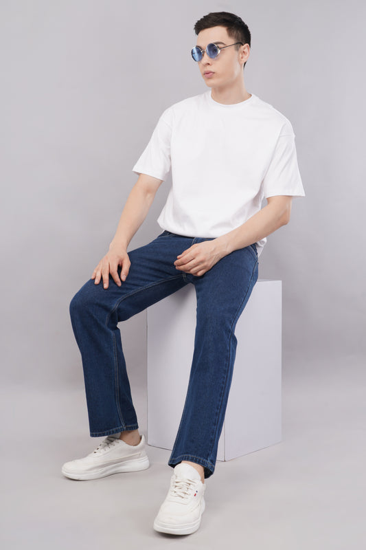 Premium White Oversized T-Shirt front view - Corcotton India