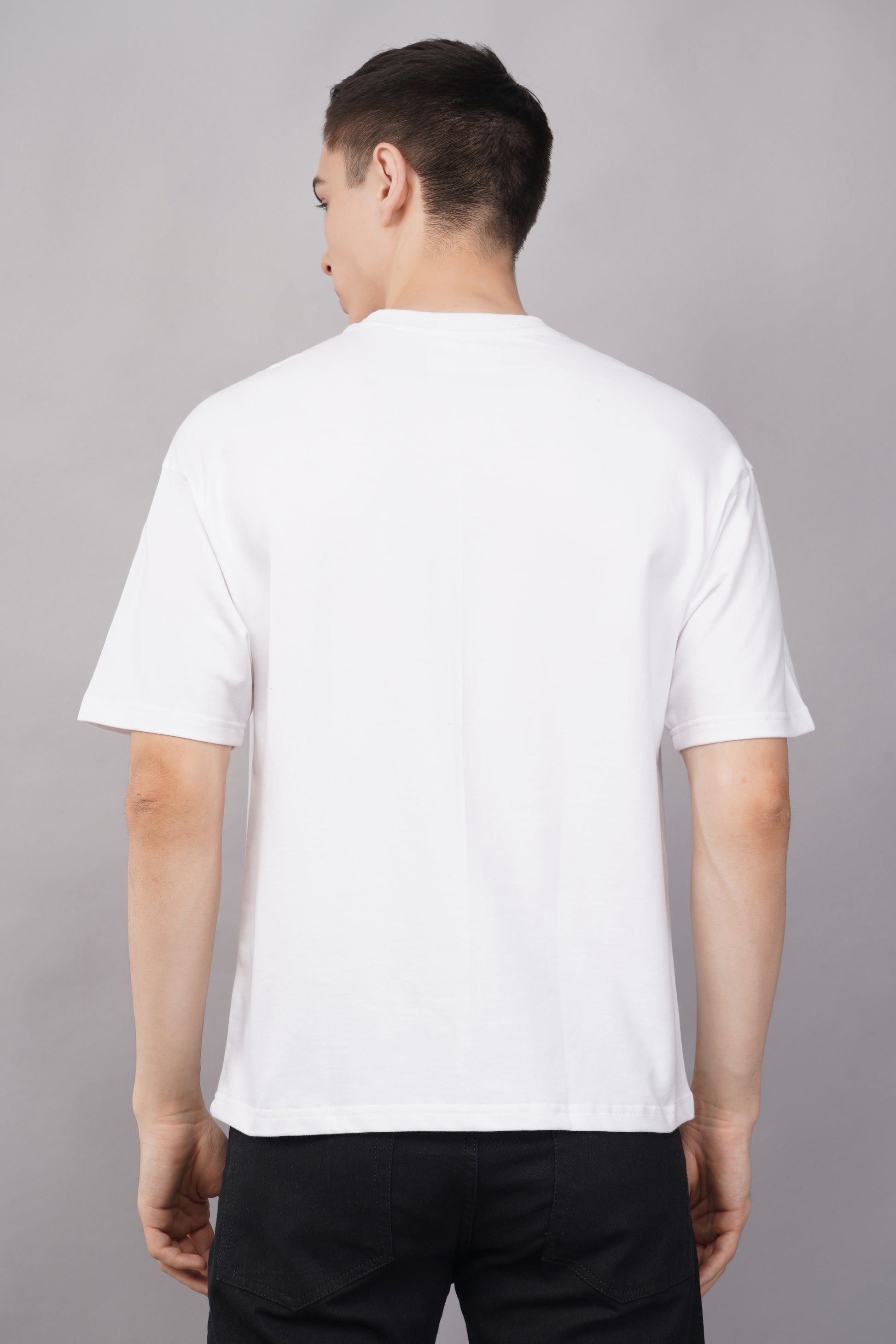White Tshirt lifestyle shot - Corcotton India