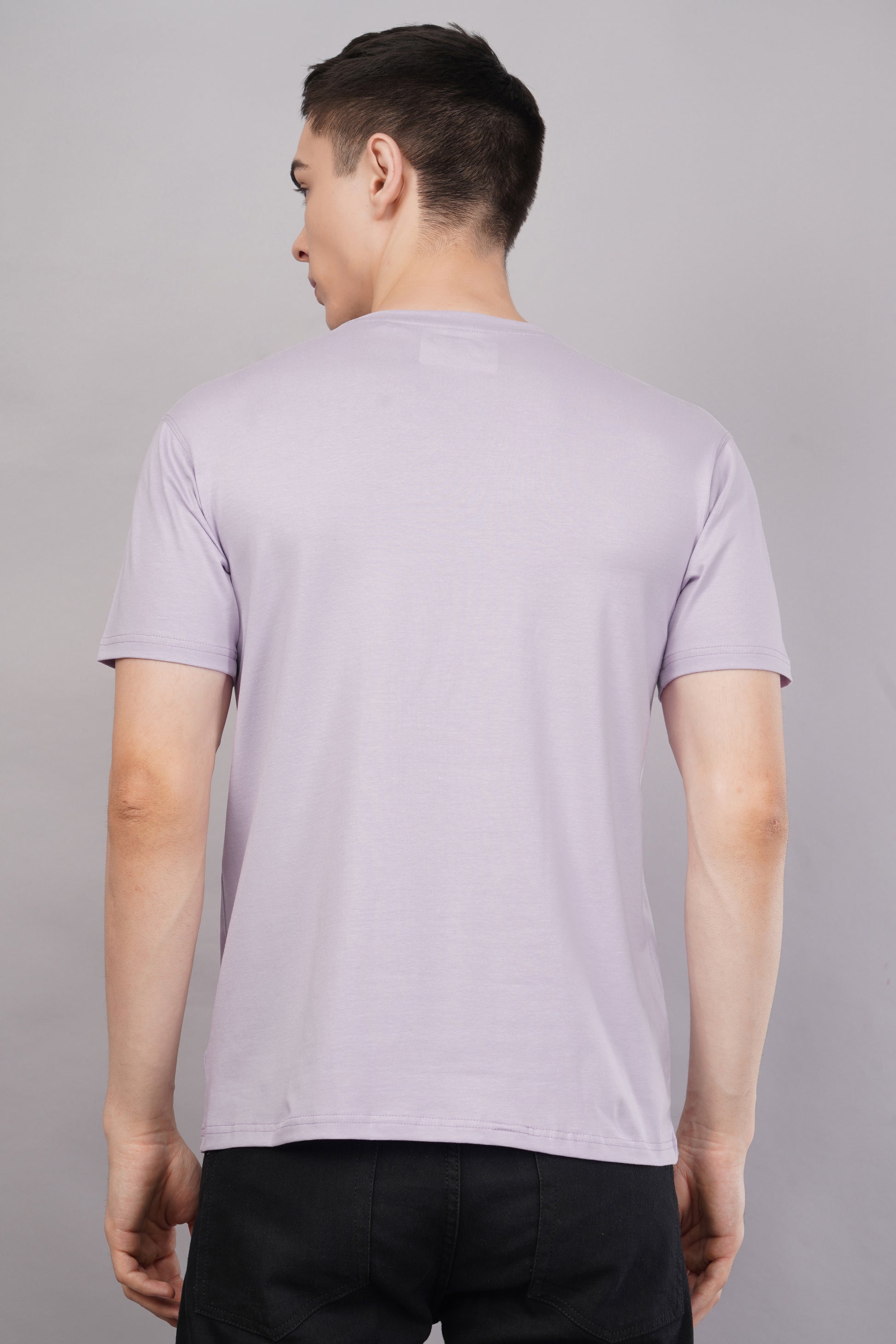 Lavender Tshirt model shot - Corcotton India