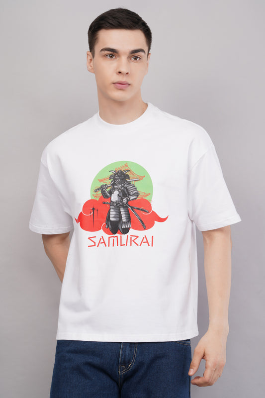 Samurai Graphic T-Shirt print detail - Corcotton India